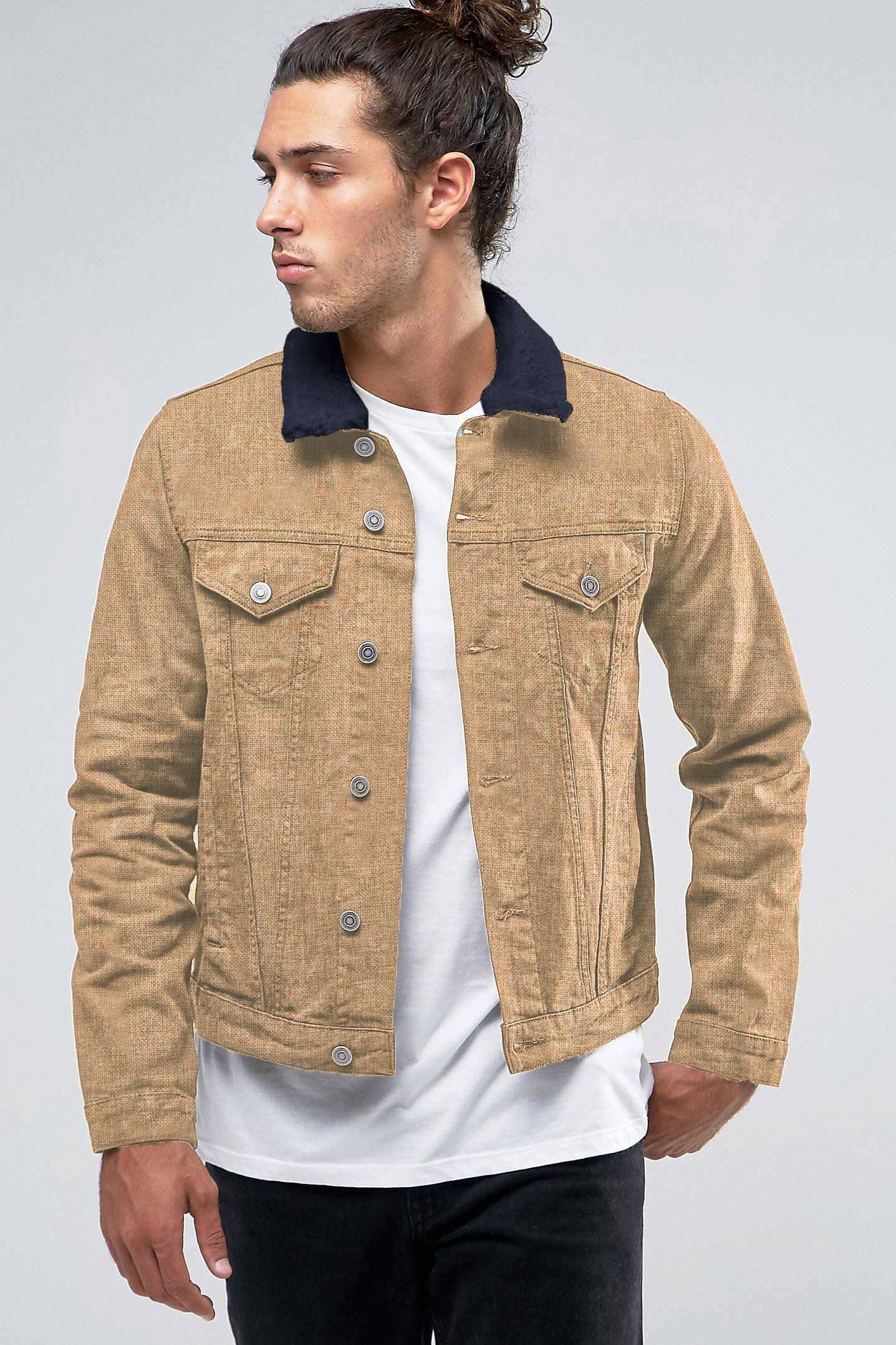 Fashion Men's Classic Contrast Collar Jacket – elo