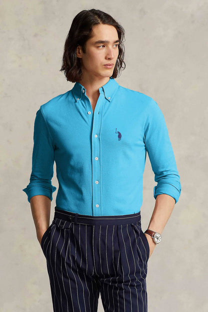 Polo Republica Men's Essentials Knitted Casual Shirt Men's Casual Shirt Polo Republica Aqua S 