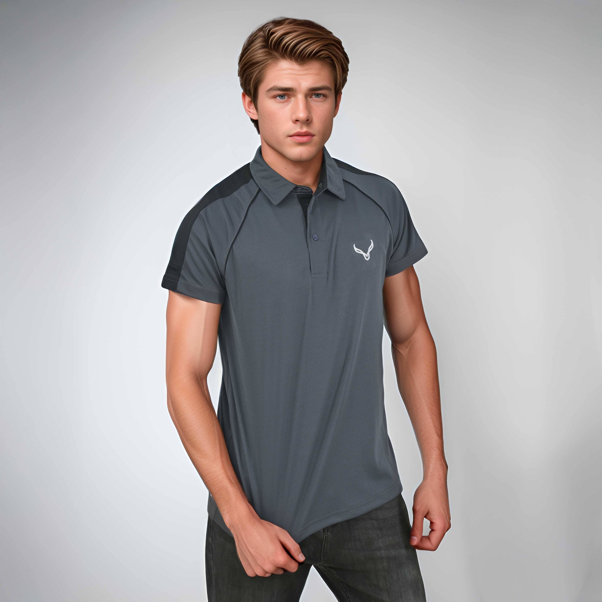 Polo Athletica Men's Fall 8 Times Stand Up 9 Printed Activewear Polo Shirt