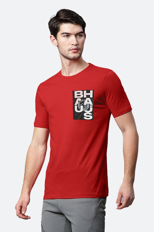 Polo Republica Men's Bhaauus Printed Crew Neck Tee Shirt Men's Tee Shirt Polo Republica Red S 