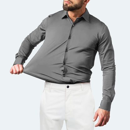 Polo Republica Slim Fit AirFlex: The Go-Anywhere Full Sleeves Minor Fault Shirt Minor Fault Polo Republica Graphite S 