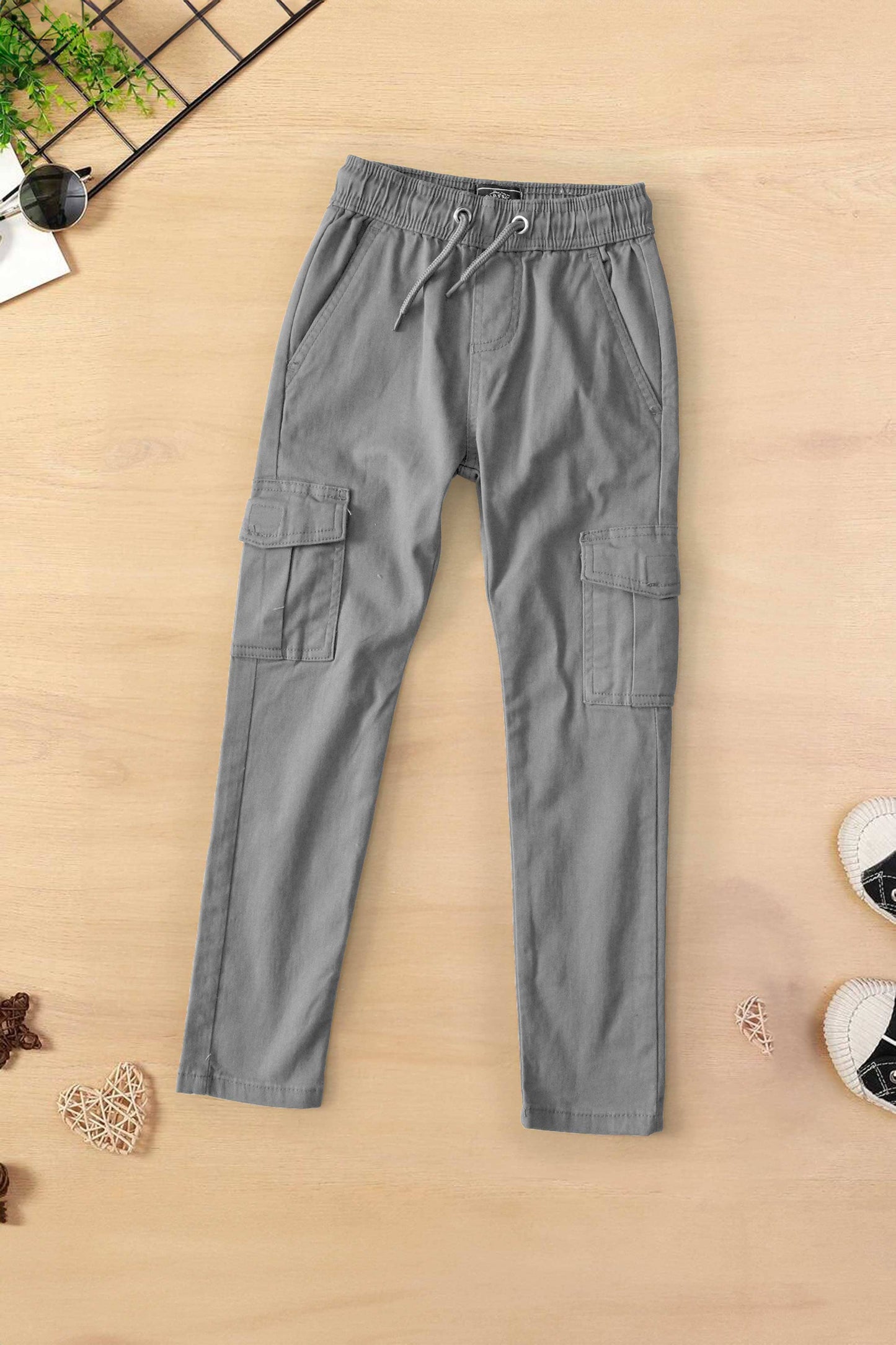 Fashion Classic Boy's Cargo Pants Boy's Trousers HAH Enterprise Grey 4 Years 