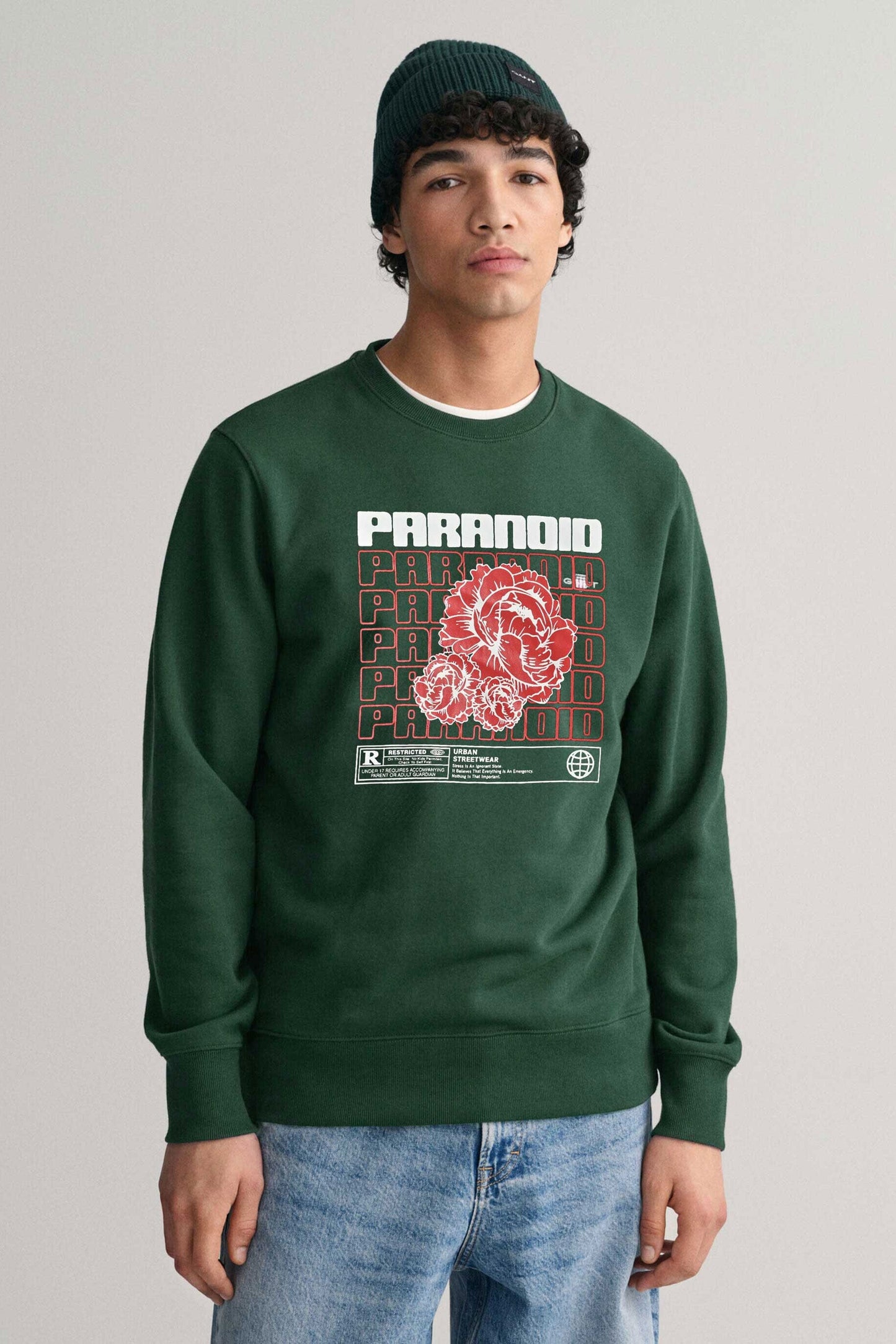 Polo Republica Men's Paranoid Printed Fleece Sweat Shirt Men's Sweat Shirt Polo Republica 