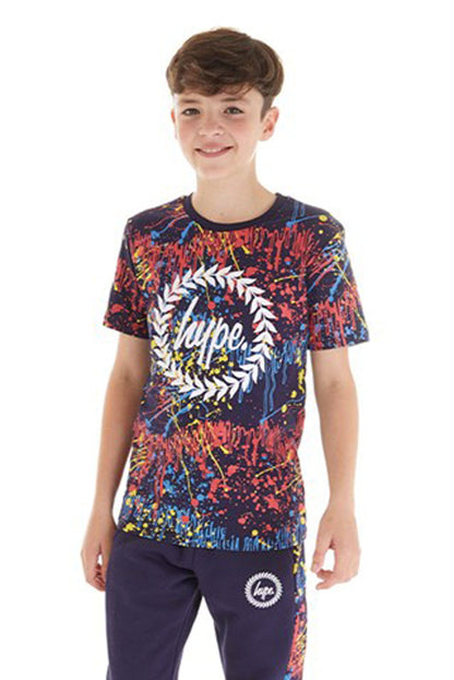 Hype Boy's Printed Tee Shirt Boy's Tee Shirt Athar Traders ( Sale Basis ) Navy 7-8 Years 