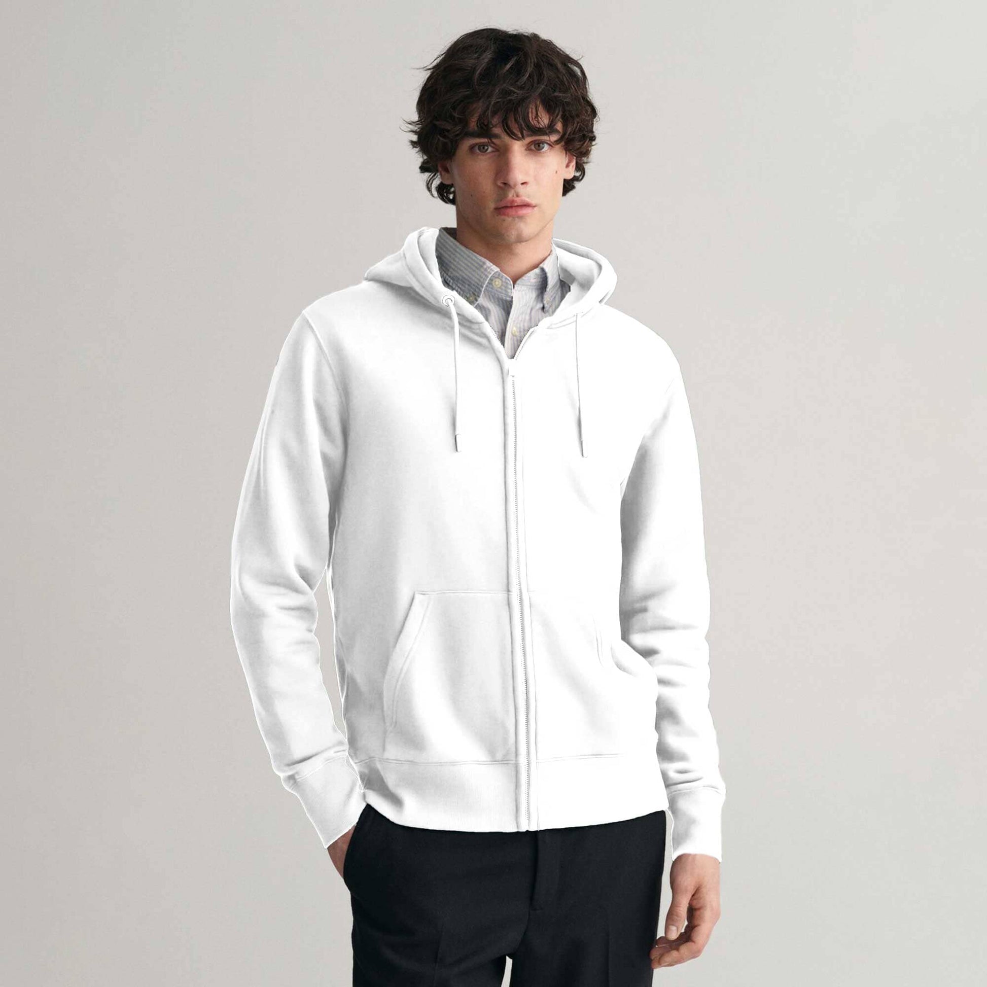 Polo Republica Men's Essentials Terry Zipper Hoodie Men's Zipper Hoodie Polo Republica White S 