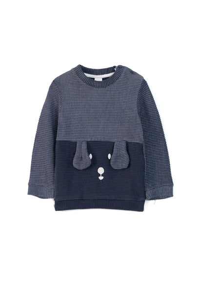 HM Kid's Embroidered Design Sweat Shirt Kid's Sweat Shirt Salman Rahim Navy 6-9 Months 