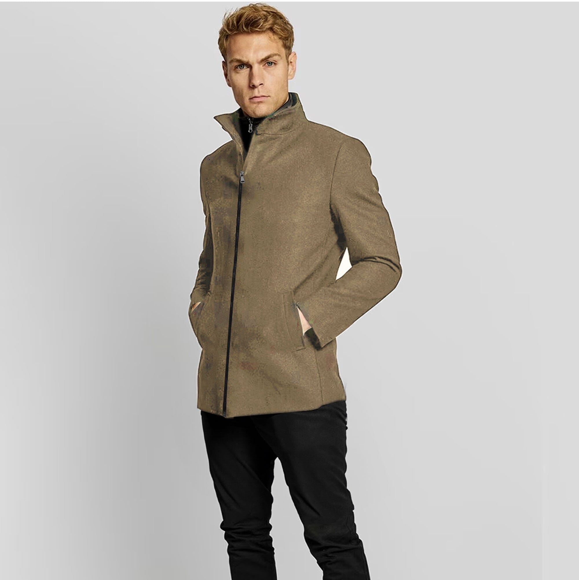 Fashion Men s Hasselt Long Sleeve Zipper Jacket