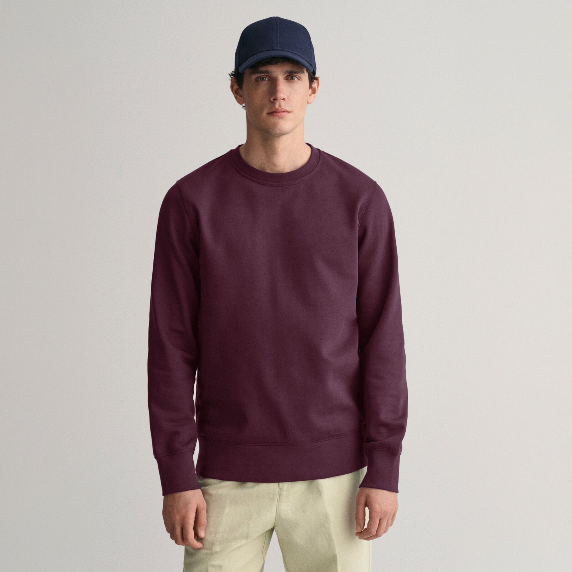 Polo Republica Men's Astrakhan Fleece Sweat Shirt Men's Sweat Shirt Polo Republica Burgundy S 