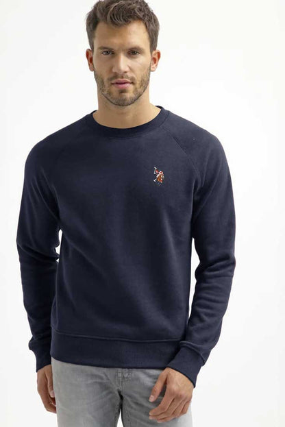 USPA Men's Raglan Logo Embroidered Fleece Sweat Shirt Men's Sweat Shirt Fiza 