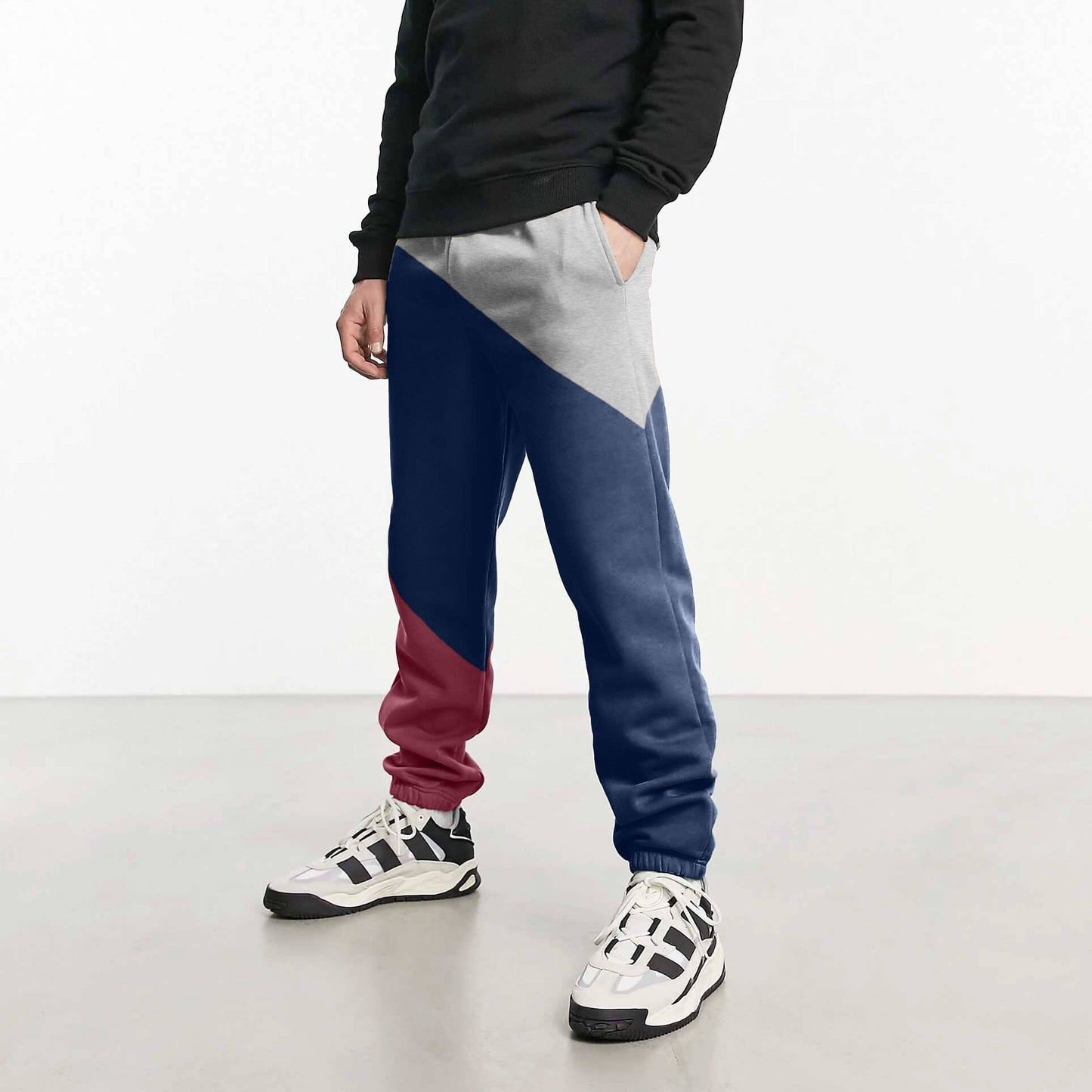 MAX 21 Men's Contrast Design Betim Sweat Pants Men's Trousers SZK 