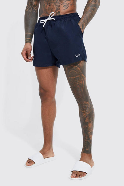 BM Men's Logo Embroidered Activewear Swim Shorts Men's Shorts Umer A Latif 