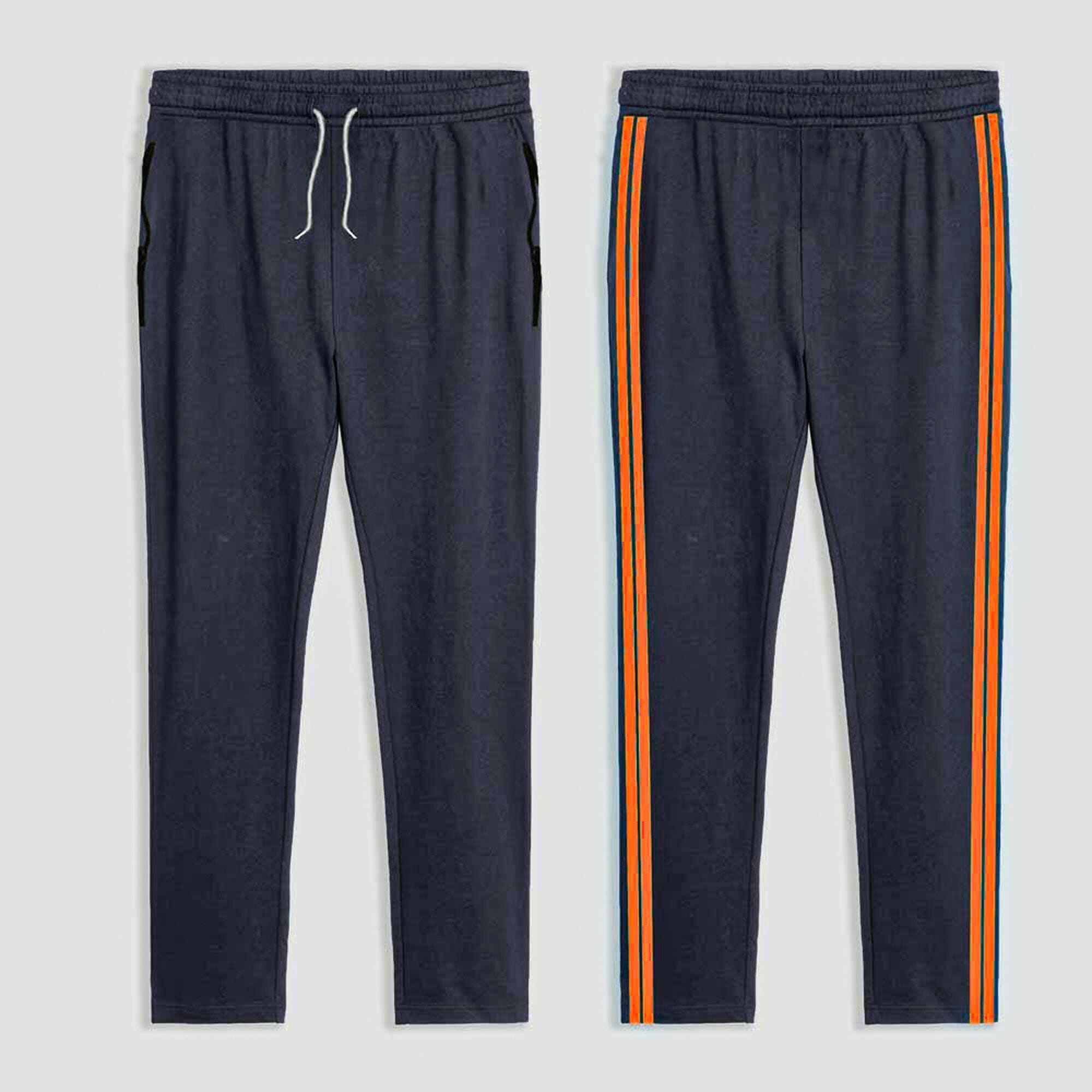 Navy striped trousers mens 2025