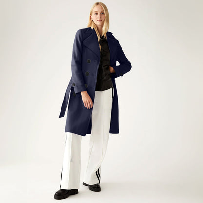 Rising Women's Fleece Trench Coat Women's Jacket Rooshani Enterprises Navy S 