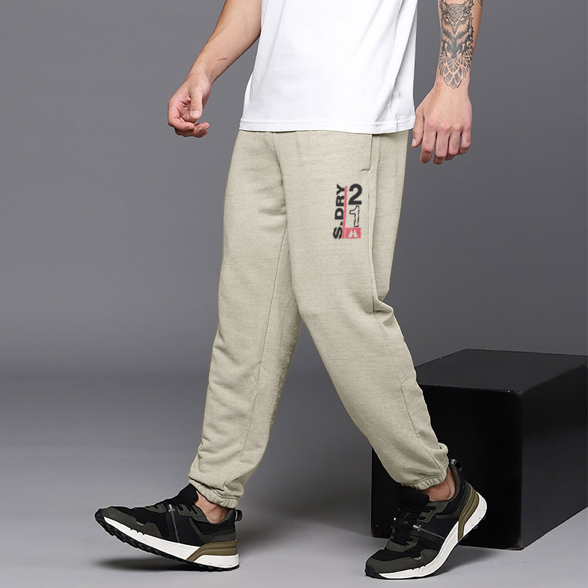 MAX 21 Men s S Dry Printed Fleece Joggers Pants