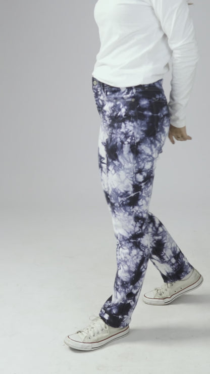 GAP Women's Tie & Dye Straight Fit Denim