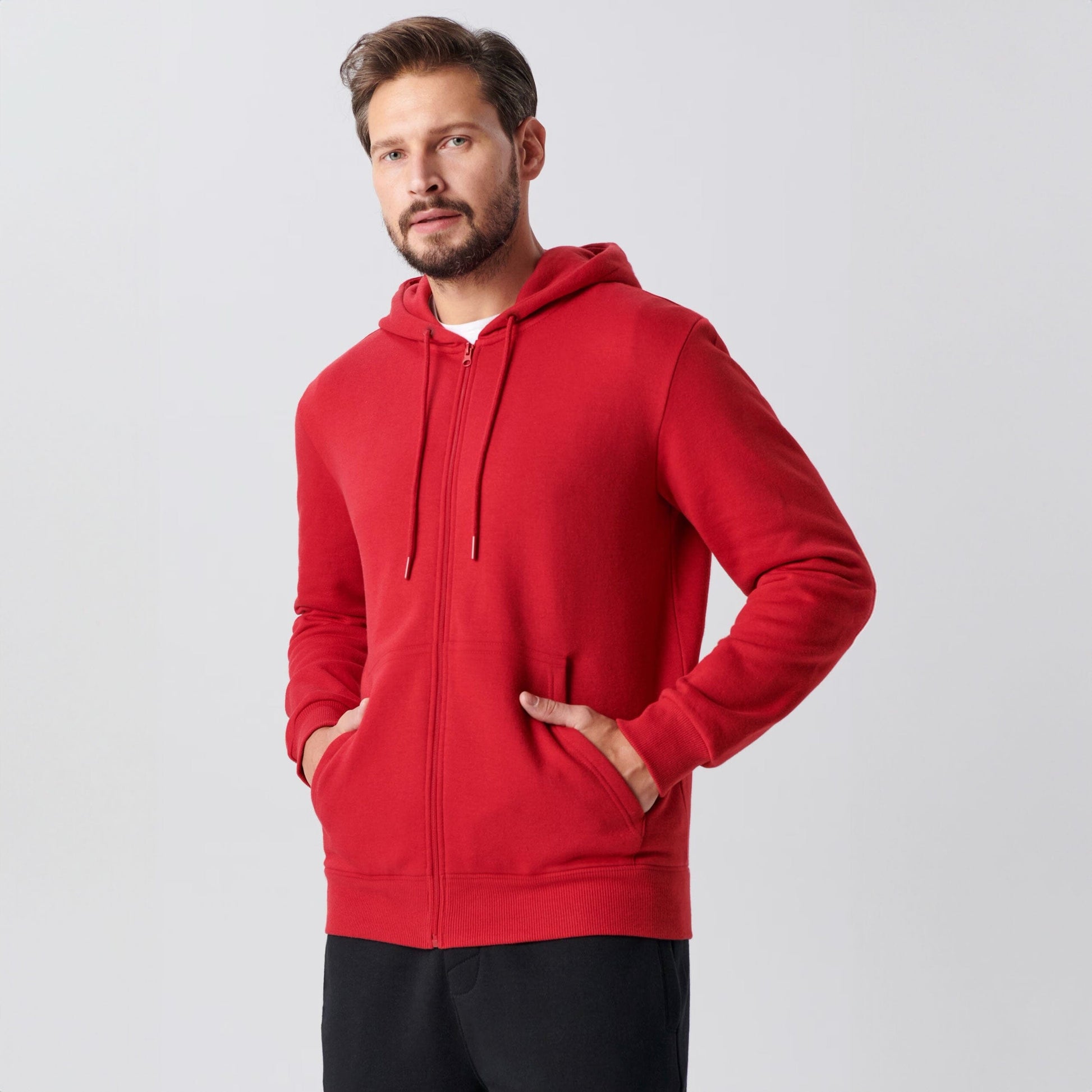 Payper Men's Fleece Brighton Zipper Minor Fault Hoodie Men's Jacket First Choice Red XS 