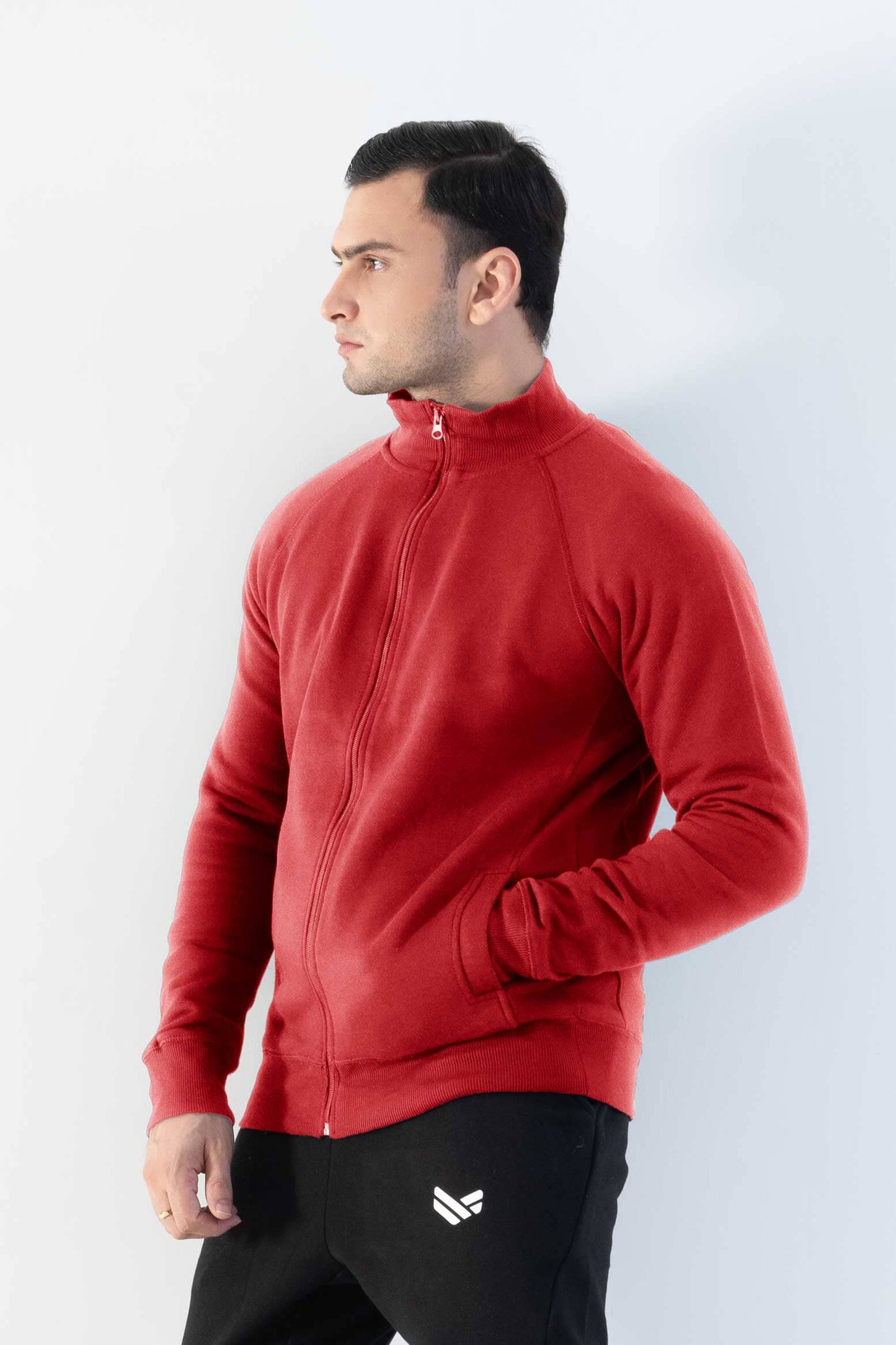 Cut Label Men's Raglan Sleeve Fleece Minor Fault Full Zipper Jacket Minor Fault HAS Apparel Red S 