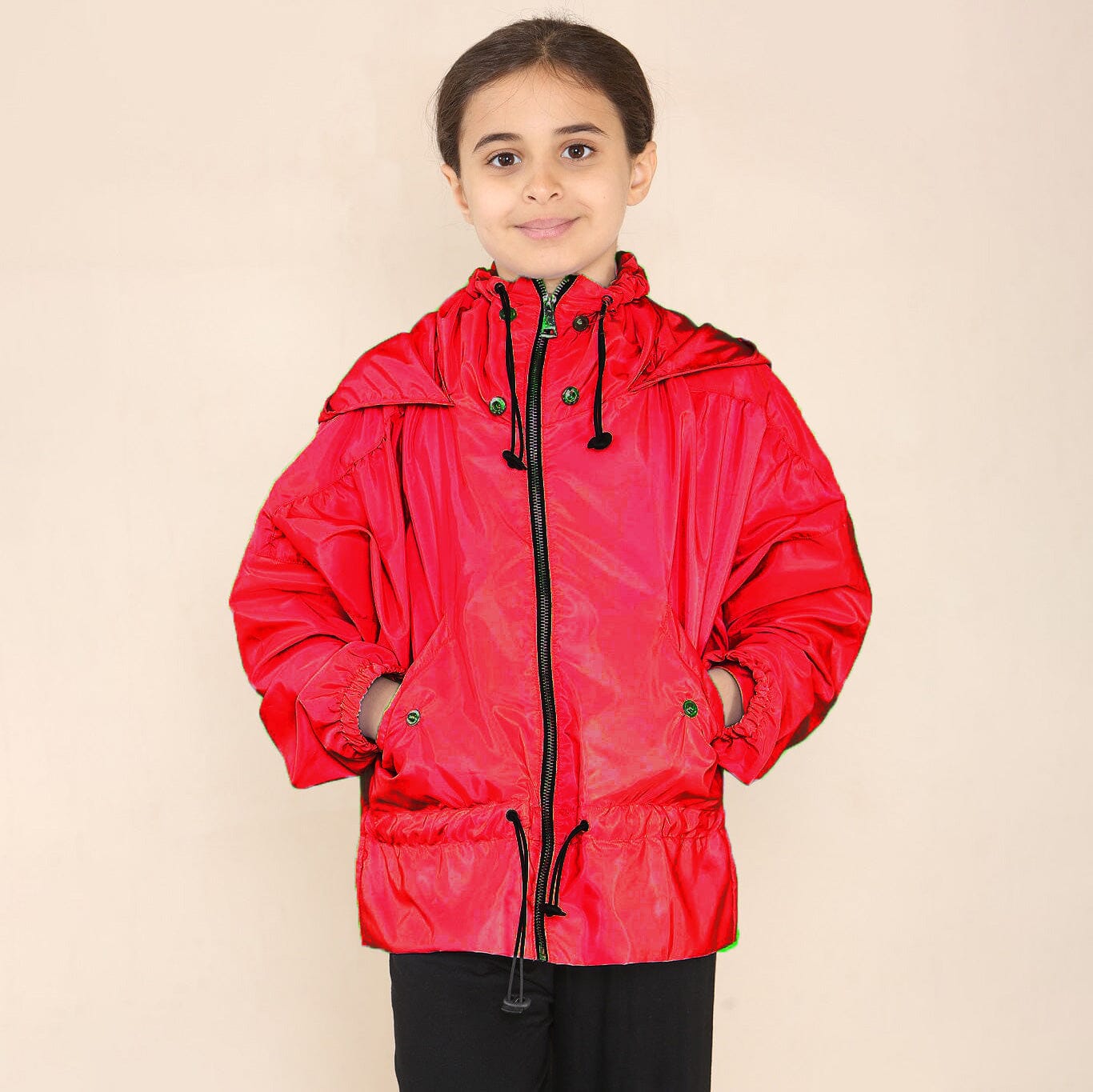 RSG Girl's Rain Jacket Girl's Jacket First Choice Red 5-6 Years 