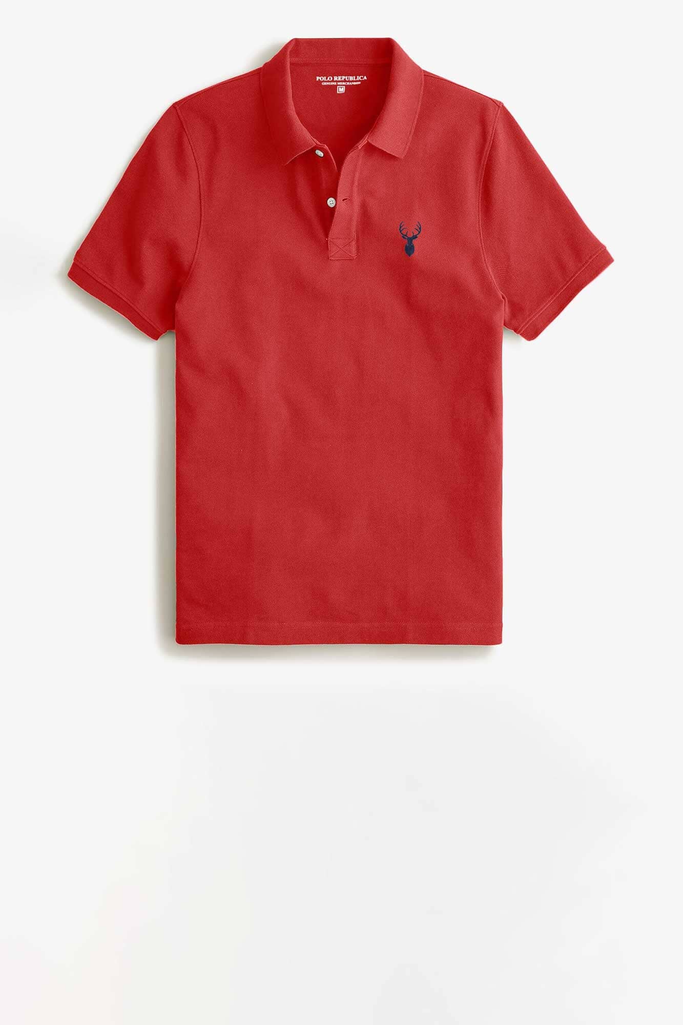 Polo Republica Men's Noble Deer Embroidered Short Sleeve Polo Shirt Men's Polo Shirt Polo Republica 