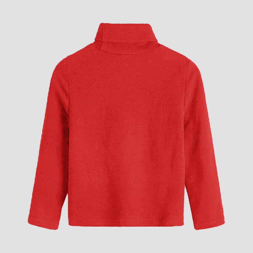 Polo Republica Kid's High Neck Sweat Shirt Girl's Sweat Shirt Polo Republica Red 2-3 Years 