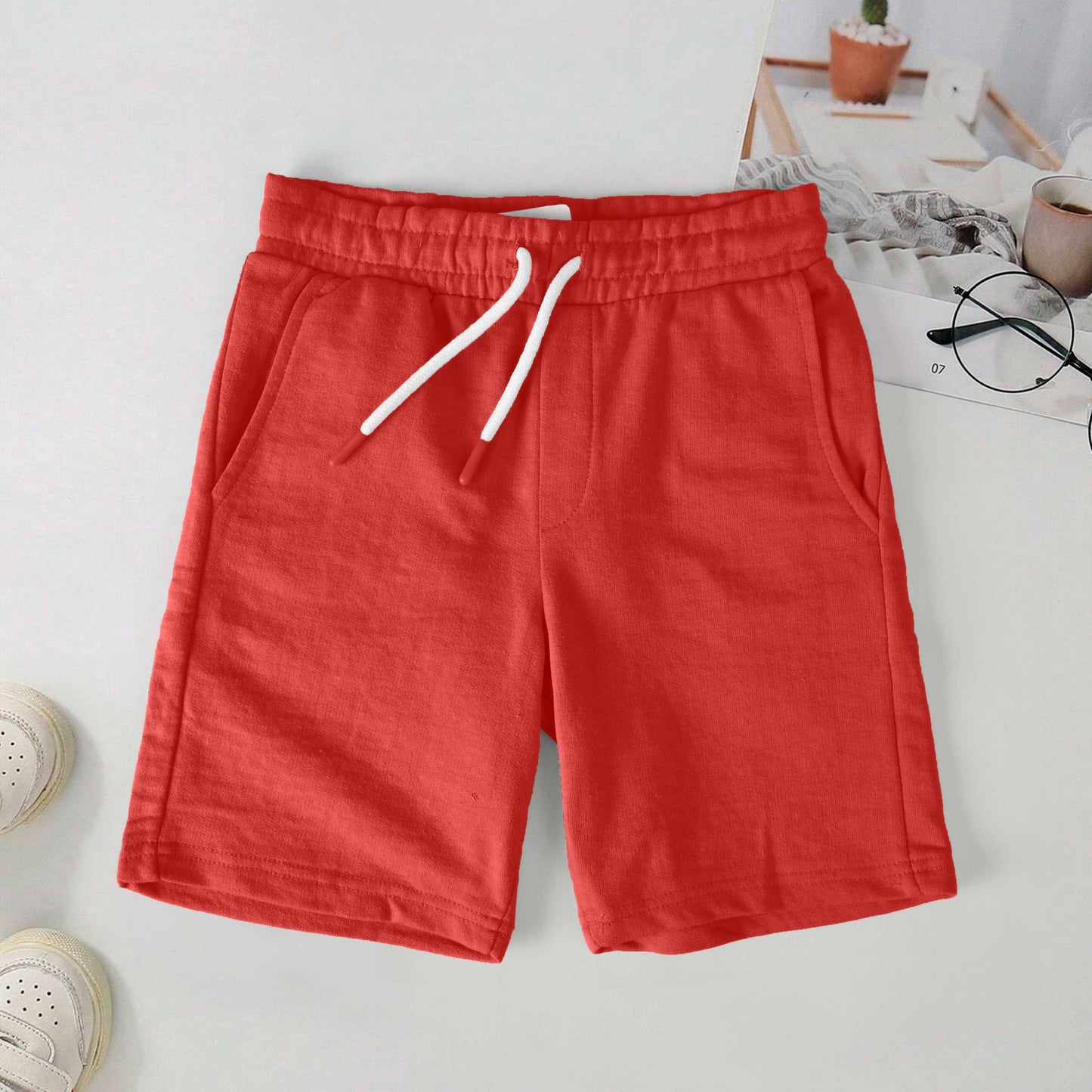 Lefties Boy's Classic Terry Shorts Boy's Trousers SNR Coral Red 4-5 Years 