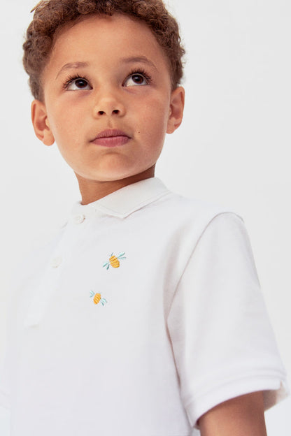 Polo Republica Kid's Bees Embroidered Polo Shirt Kid's Polo Polo Republica 