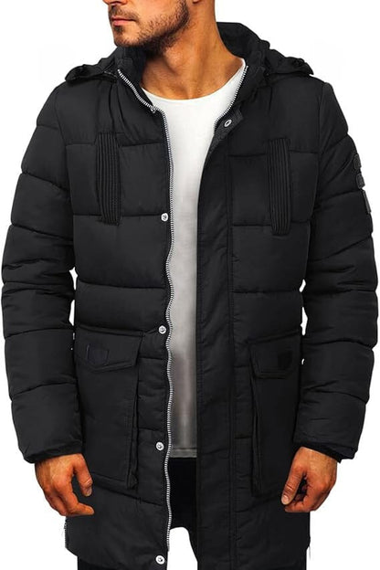 Fashion Men's Long Style Hooded Puffer Jacket Men's Jacket First Choice 