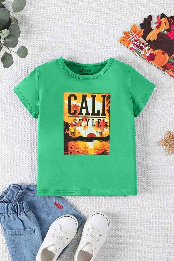 Le Printemps Boy's Cali Style Printed Tee Shirt Boy's Tee Shirt Athar Traders 