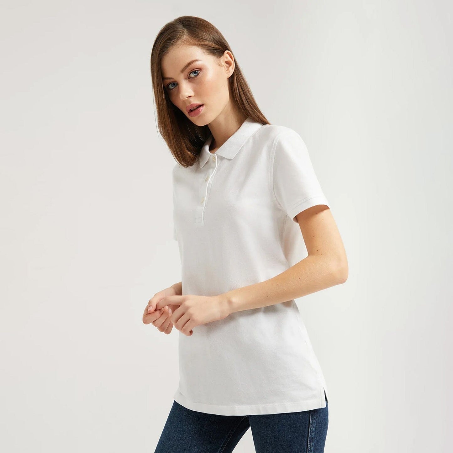 Polo Republica Women's Pique Polo Shirt Women's Polo Shirt Polo Republica White S 