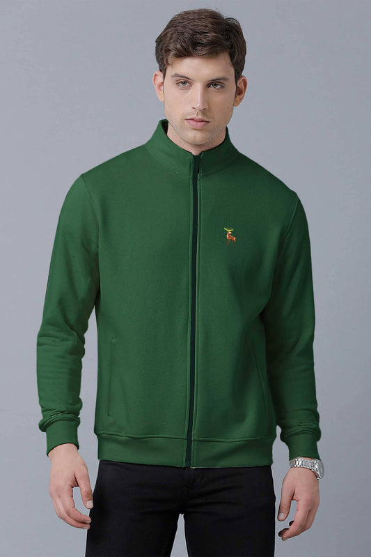 Polo Republica Men's Moose Embroidered Fleece Zipper Jacket Men's Jacket Polo Republica 