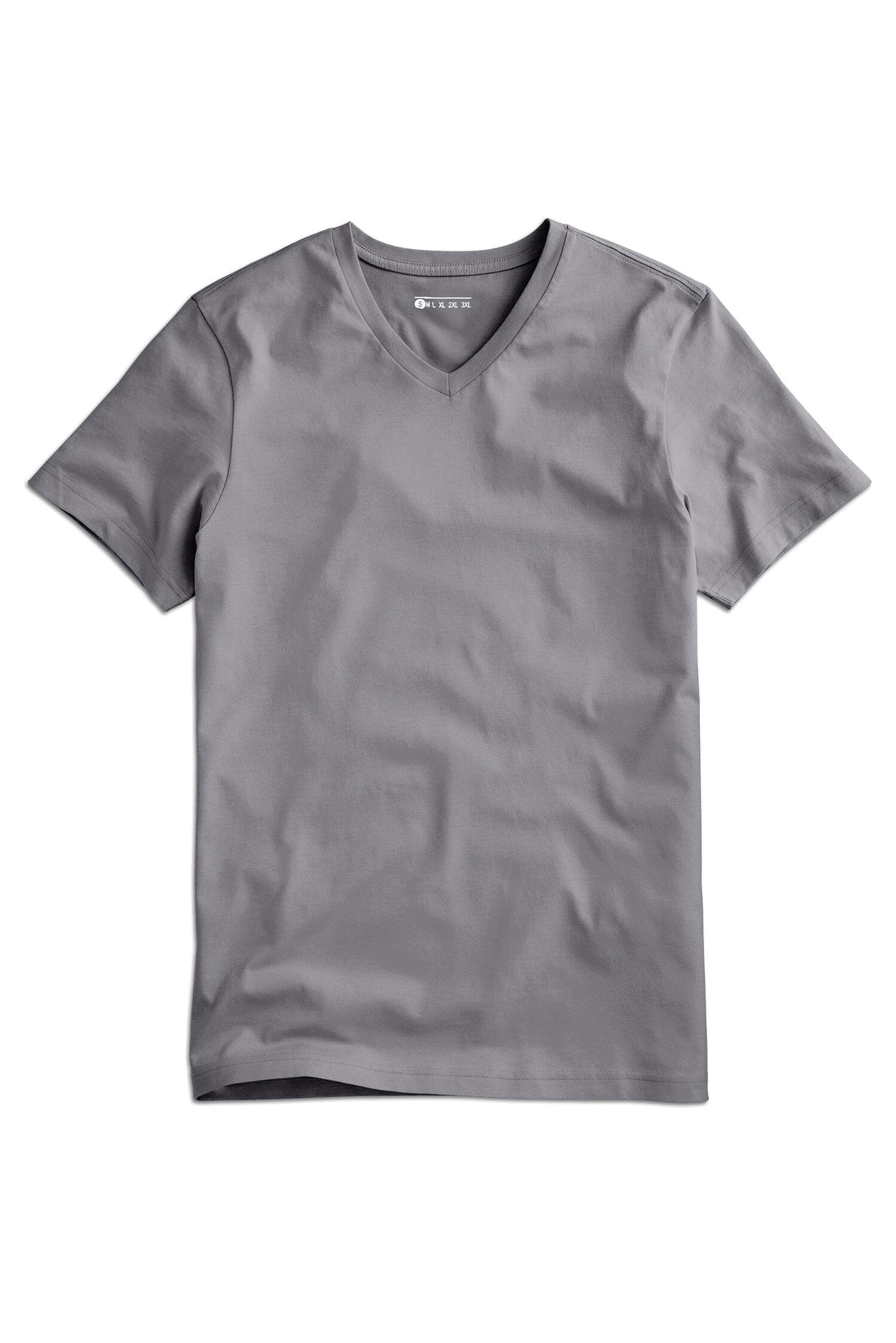 LE Men's V-Neck Tee: 100% BCI Combed Cotton Elegance Men's Tee Shirt Image 