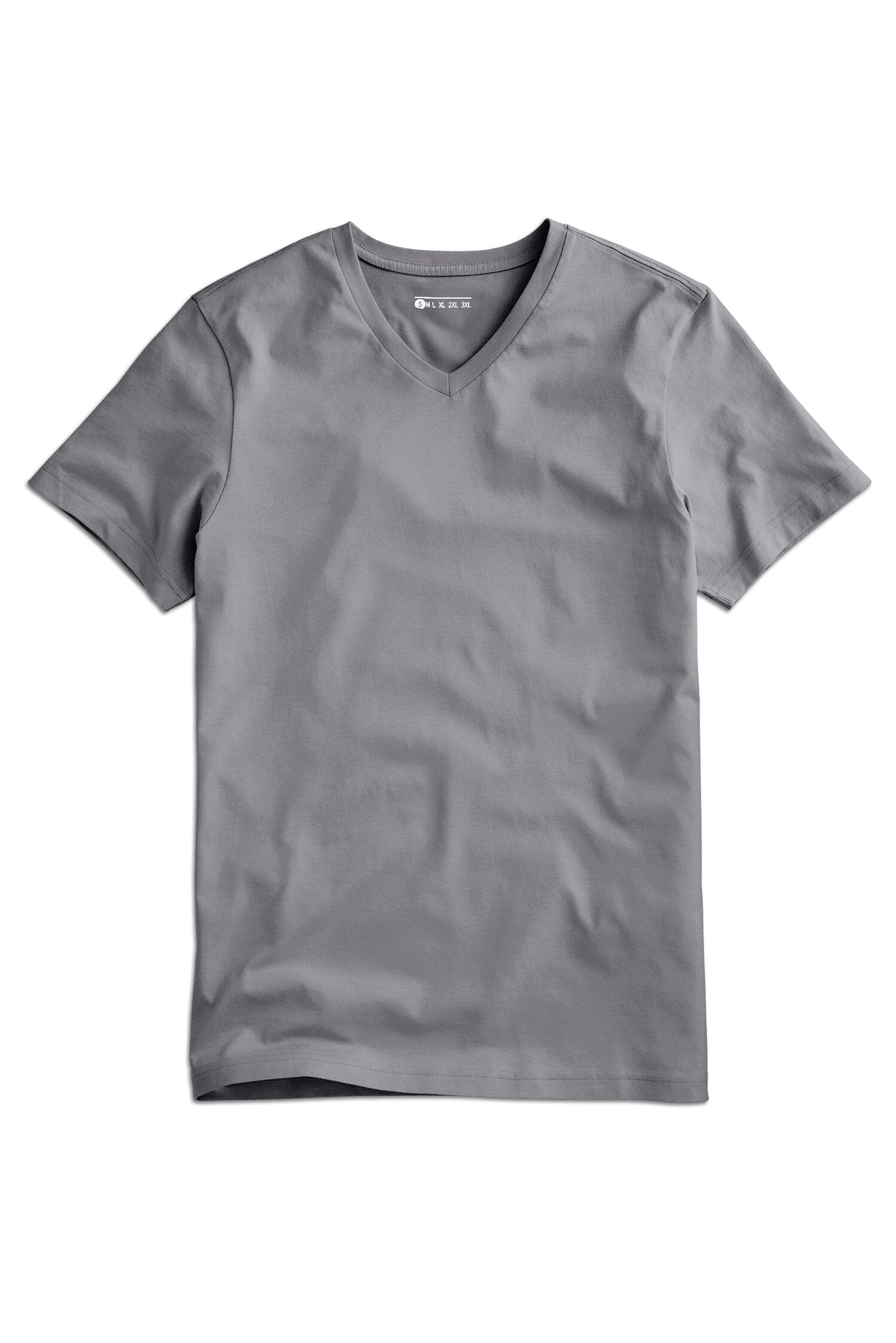 LE Men's V-Neck Tee: 100% BCI Combed Cotton Elegance Men's Tee Shirt Image 