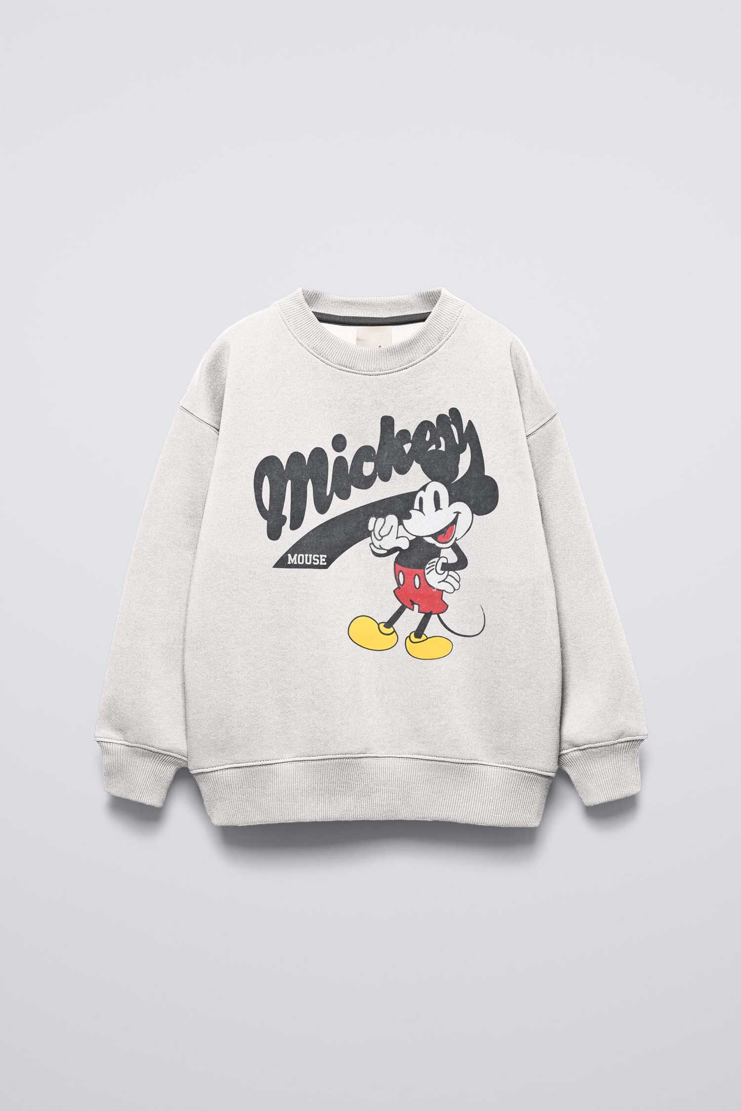 ZY Kid's Mickey Mouse Printed Fleece Sweat Shirt Kid's Sweat Shirt Salman Rahim Beige 3-6 Months 