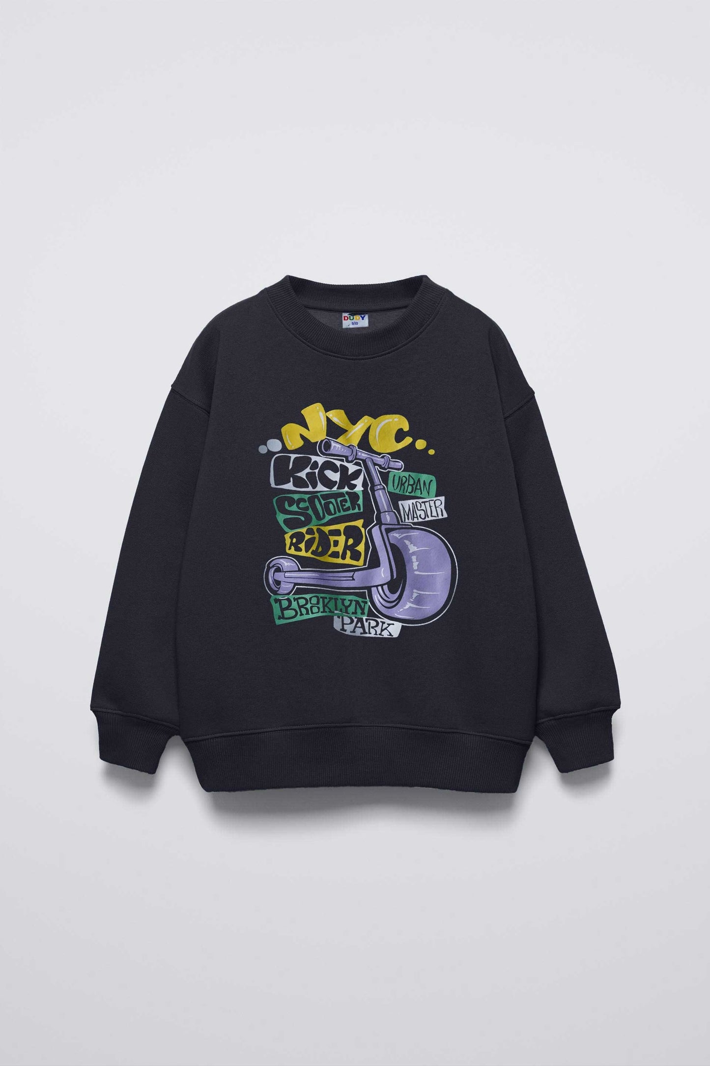 Dudy Kid's Scooter Rider Printed Fleece Sweatshirt Kid's Sweat Shirt SZK PAKISTAN (Sale Basis) Navy 2-3 Years 