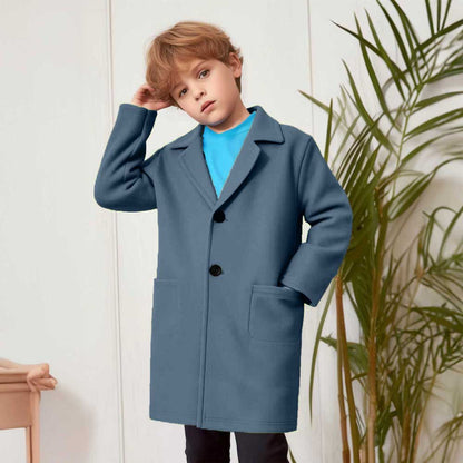 Polo Republica Kid's Winter Fleece Long Coat Boy's Jacket Polo Republica Dark Teal 2-3 Years 