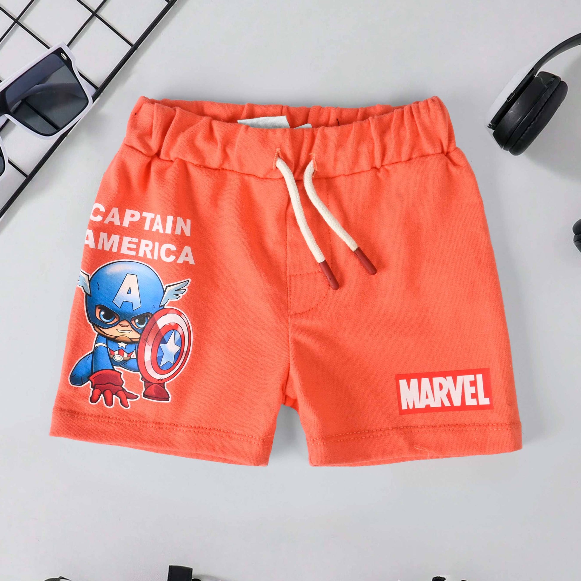 Tiny Teen Baby Kid's Marvel Printed Minor Fault Shorts Kid's Shorts SNR Coral 6-9 Months 