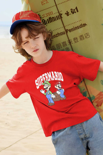 Polo Republica Boy's Superhero Super Mario Printed Tee Shirt Boy's Tee Shirt Polo Republica 