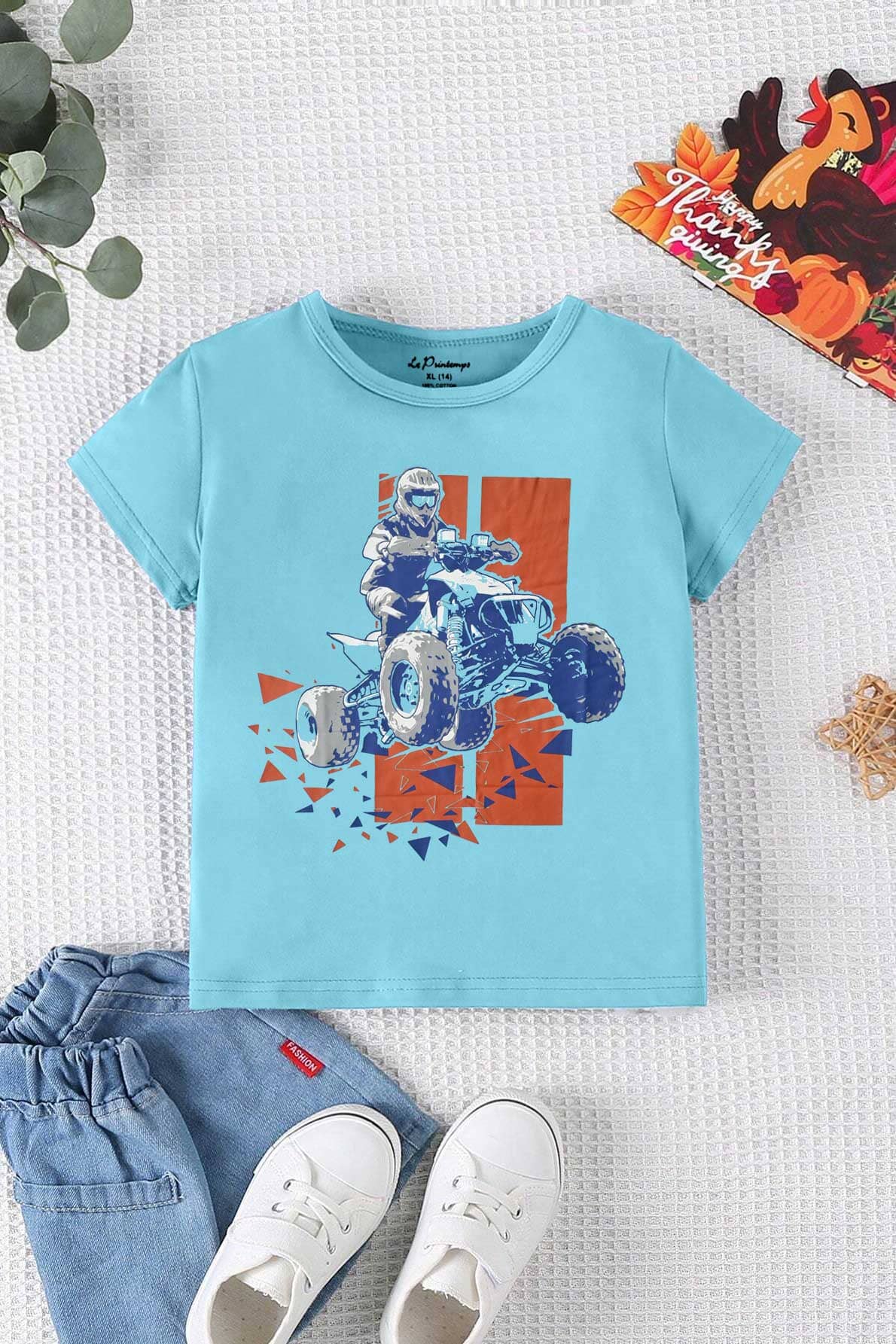 Le Printemps Boy's Quad Bike Printed Tee Shirt Boy's Tee Shirt Athar Traders 