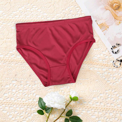 Liayana Women's/Girl's Basic Boxer Brief Women's Lingerie SRL Maroon S 