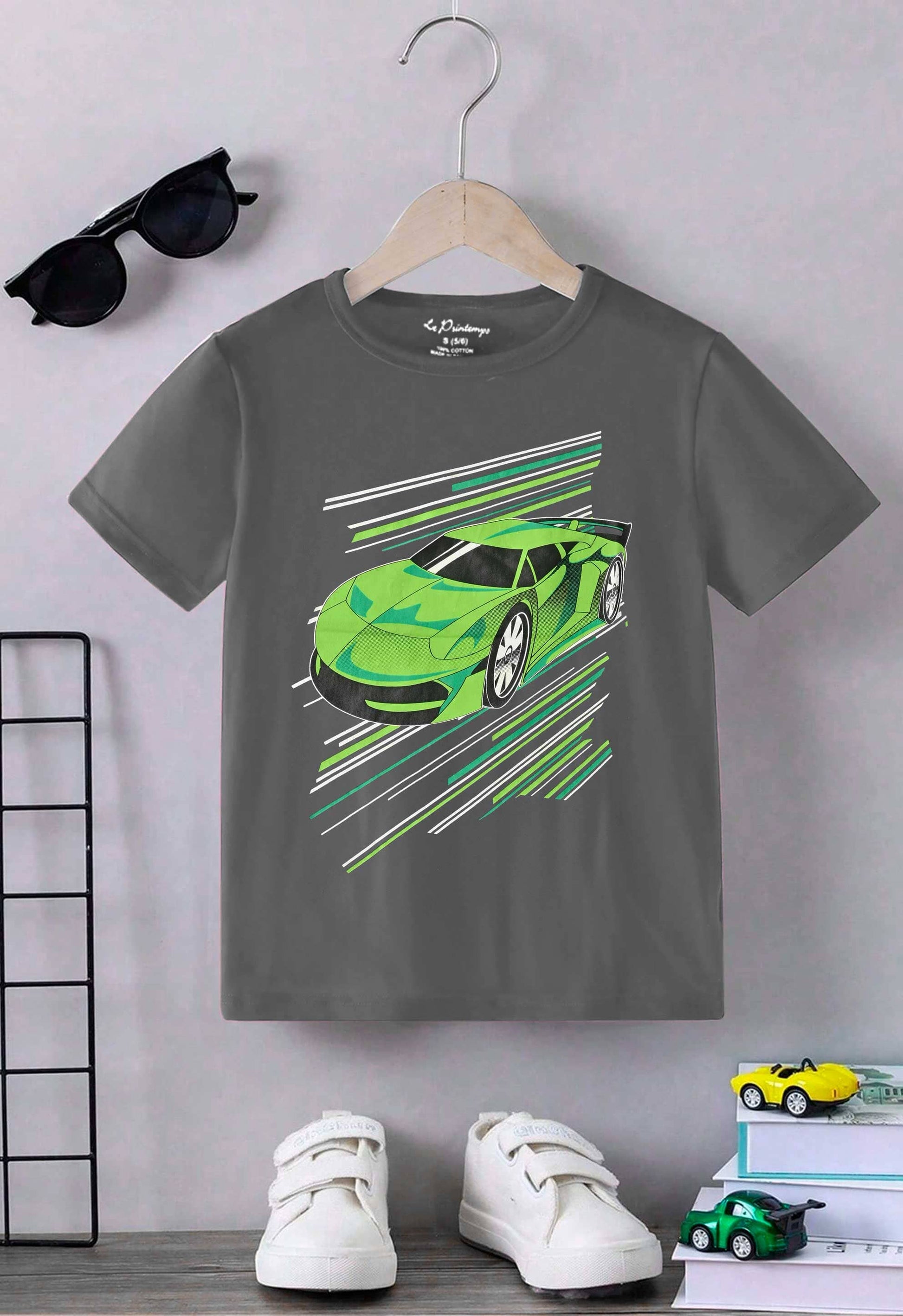 Le Printemps Boy's Car Printed Tee Shirt Boy's Tee Shirt Athar Traders 