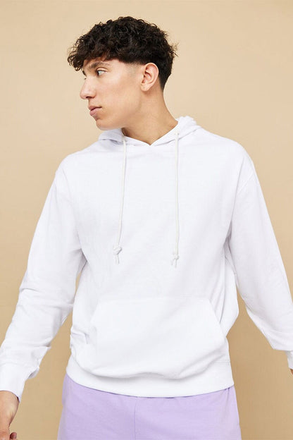 F21 Men's Terry Pullover Hoodie Men's Pullover Hoodie Minhas Garments Off White S 