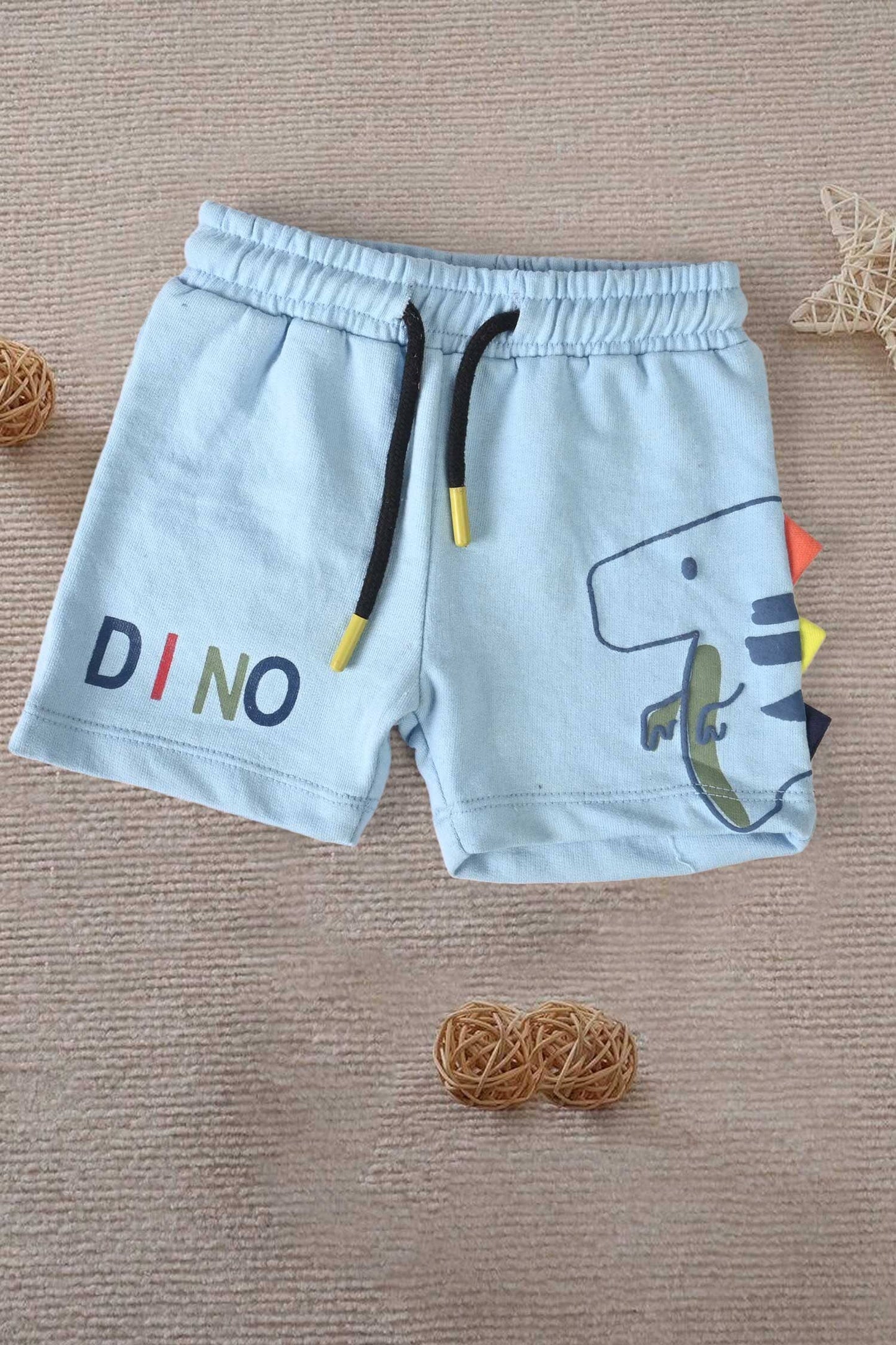 Tiny Teen Baby Kid's Dino Printed Shorts Kid's Shorts SNR Sky 6-9 Months 