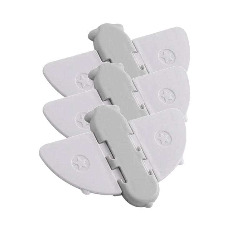 Baby Butterfly Style Safety Lock - Pack Of 3 General Accessories Sunshine China Grey & White 