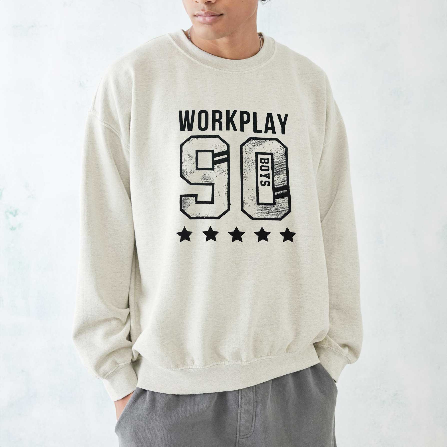 L.A.T Men's Work Play Printed Fleece Minor Fault Sweat Shirt