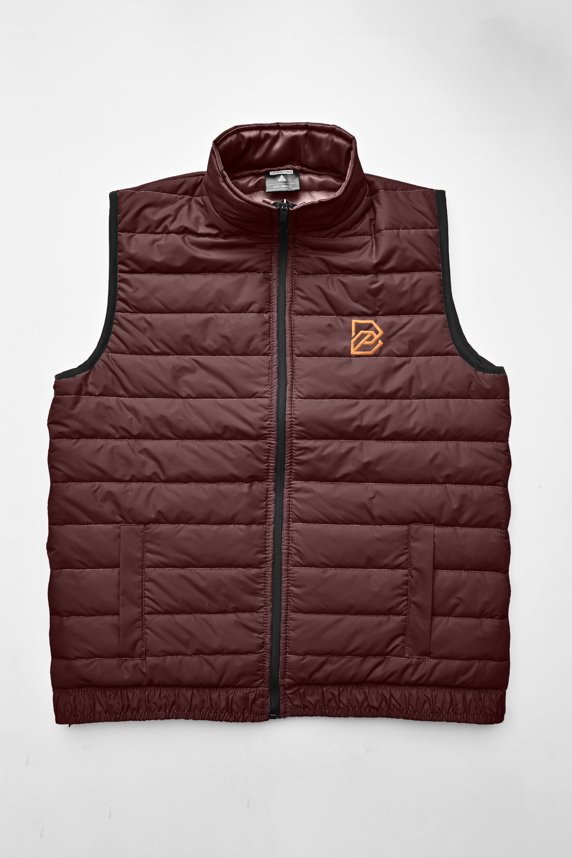 Burnt Soul Men's B Embroidered Body Warmer Puffer Gilet Men's Gilet IBT 