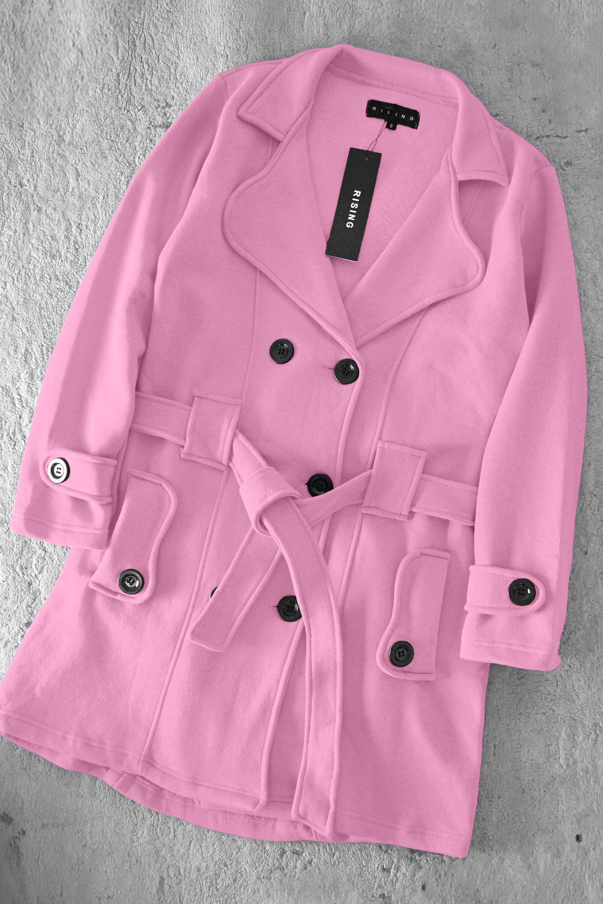 Rising Women's Fleece Trench Coat Women's Jacket Rooshani Enterprises 