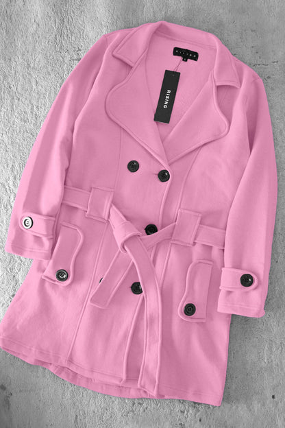 Rising Women's Fleece Trench Coat Women's Jacket Rooshani Enterprises 