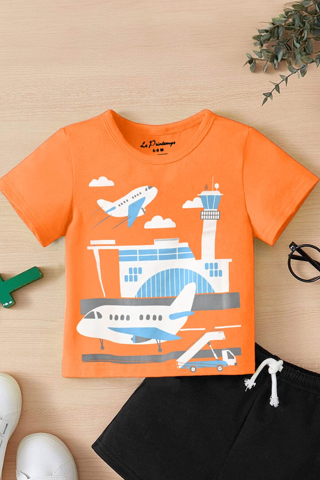 Le Printemps Boy's Airport Printed Tee Shirt Boy's Tee Shirt Athar Traders 