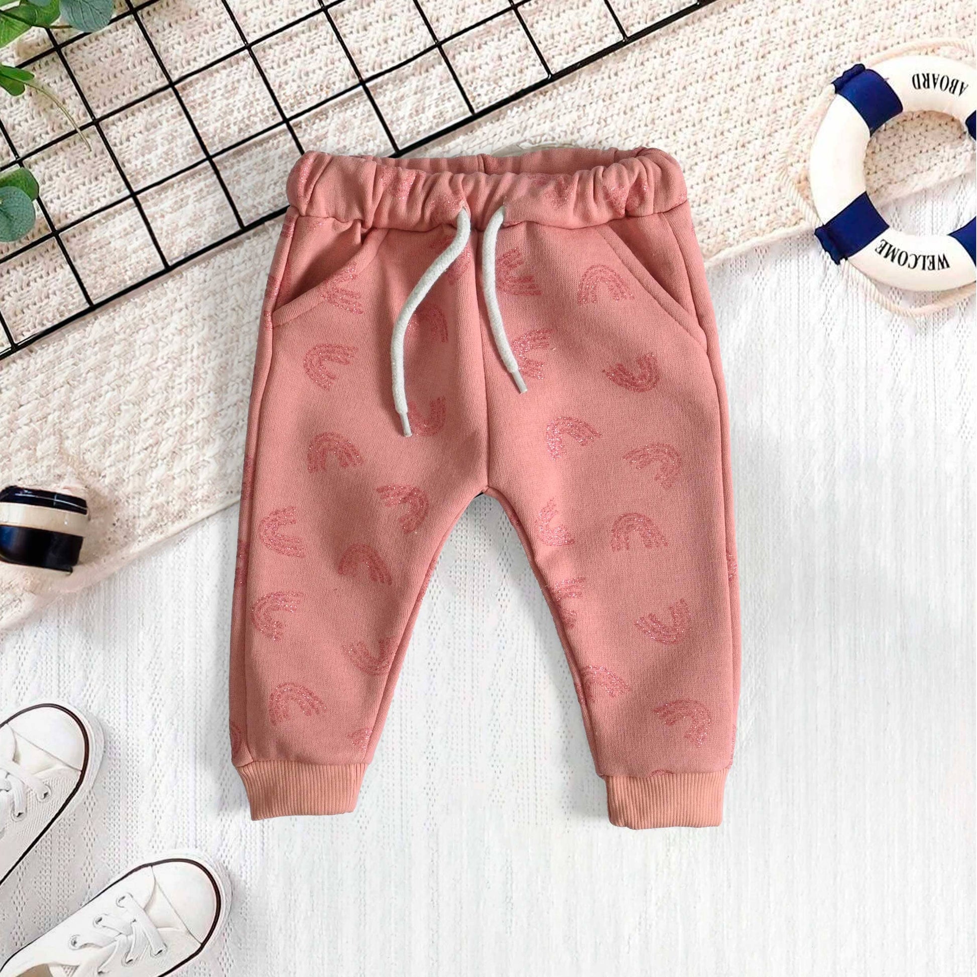 Lefties Kid's Shinning Style Minor Fault Jogger Pants Kid's Trousers SNR Pink 9-12 Months 