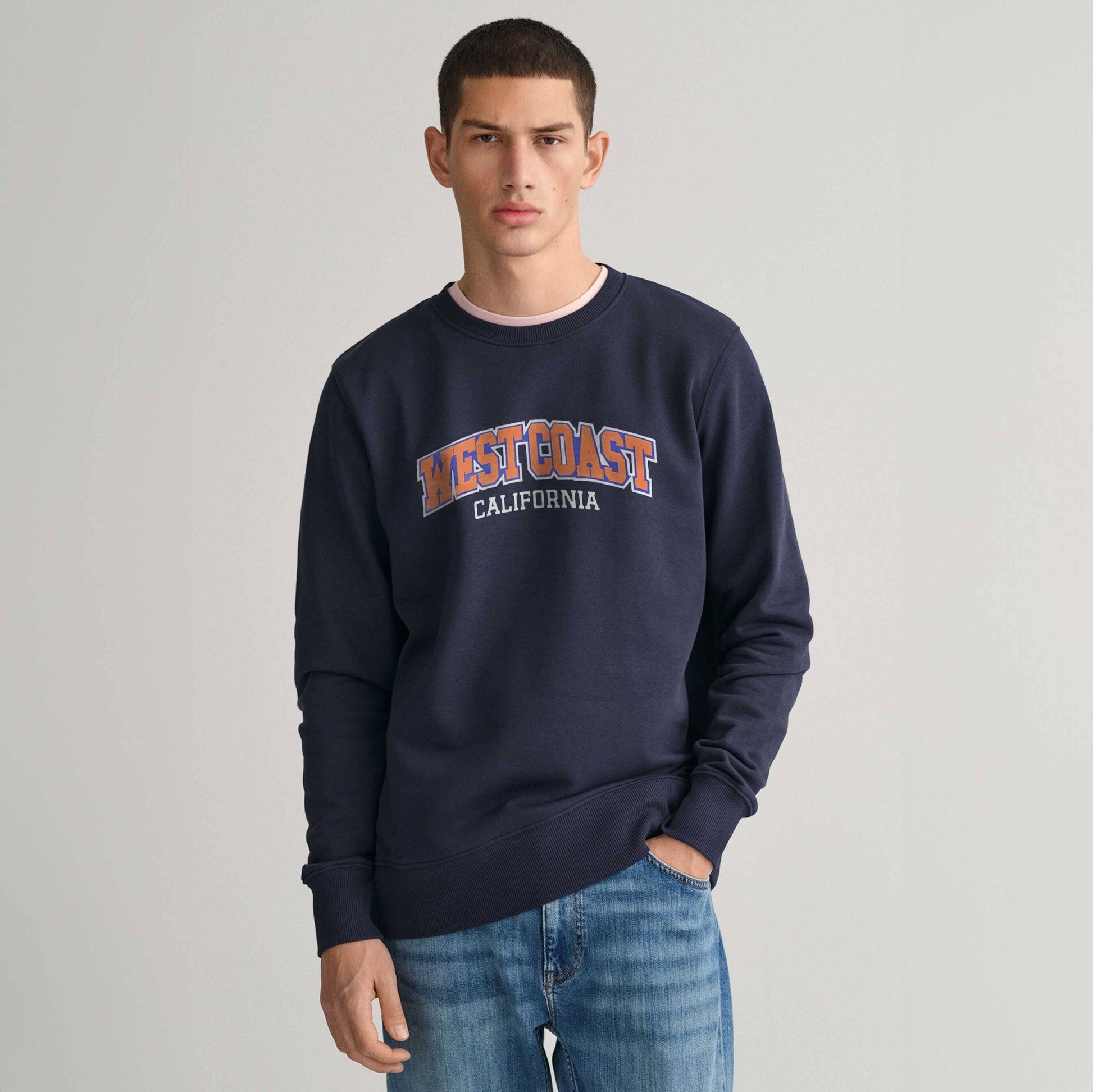 Polo Republica Men's Westcoast Embroidered Fleece Sweat Shirt Men's Sweat Shirt Polo Republica Navy S 